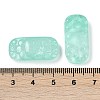 Spray Painted Transparent Glass Connector Charms X1-GLAA-H035-06K-3