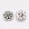 Alloy Rhinestone Snap Buttons X-SNAP-T001-95-2