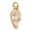 Rack Plating Brass Micro Pave Cubic Zirconia Pendants KK-I720-71G-01A-1