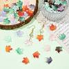 90Pcs 7 Colors Two Tone Transparency Glass Pendant GLAA-FS0002-72-5