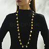 Vintage Brass Coin Charms Necklaces & Earrings Sets for Women UG1537-2