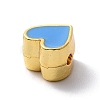 Eco-friendly Rack Plating Brass Enamel Beads KK-F843-30G-03-3