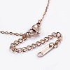 304 Stainless Steel Pendant Necklaces NJEW-I232-05RG-4
