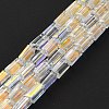 Electroplate Transparent Glass Beads Strands EGLA-H106-01A-AB01-2