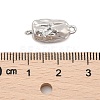 Brass Micro Pave Clear Cubic Zirconia Box Clasps KK-C075-15P-3