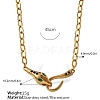 304 Stainless Steel Pave Green Cubic Zirconia Snake Pendant Necklaces for Women WGE46FD-01-6