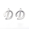 304 Stainless Steel Letter Charms X-STAS-F039-01D-P-1