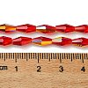 Transparent Electroplate Glass Beads Strands GLAA-K064-05A-AB01-4