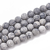 Natural Map Stone/Picasso Stone/Picasso Jasper Beads Strands G-T106-222-1