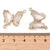 Brass Pave Faceted Glass Connector Charms FIND-Z020-04R-3