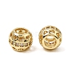 Brass Micro Pave Clear Cubic Zirconia European Beads KK-CBA3C32-10G-1