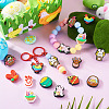 12Pcs 12 Styles Easter Silicone Focal Beads SIL-TA0002-56-7