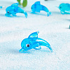 ARRICRAFT 6Pcs 2 Style Glass Dolphin Display Decorations DJEW-AR0001-07-4