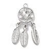 Rack Plating Alloy Rhinestone Pendants PALLOY-F311-19P-01-1