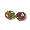 Natural Indian Agate Donut/Pi Disc Charms G-G142-02R-2
