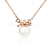 Sweet and Lovely S925 Silver Freshwater Pearl Pendant Necklaces RR3530-1