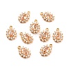 Real 18K Gold Plated Brass Micro Pave Cubic Zirconia Charms ZIRC-Z023-04-NR-2