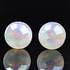 Rainbow Iridescent Plating Acrylic Beads PACR-S221-008A-01-3