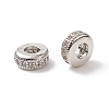 Brass Micro Pave Cubic Zirconia Beads LS-ZIRC-F001-121P-1