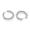 Tarnish Resistant 201 Stainless Steel Huggie Hoop Earrings EJEW-O095-05-06-2