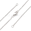 0.9MM Brass Box Chain Necklace Making NJEW-D302-77P-1