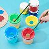 Children's No Spill Plastic Paint Cups AJEW-NB0001-73-4