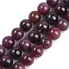 Natural Gemstone Ruby Round Beads Strands G-O017-6.5mm-06-1