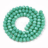 Opaque Solid Color Glass Beads Strands EGLA-A034-P6mm-D31-2