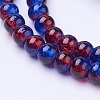 Spray Painted Crackle Glass Beads Strands CCG-Q002-4mm-12-1
