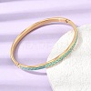 304 Stainless Steel Enamel Hinged Cuff Bangles for Women SA-CBAC920-15G-01F-2