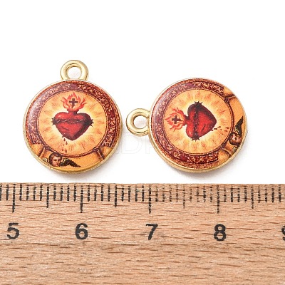 Alloy Printed Pendants AL-CBA7256-18B-G-1