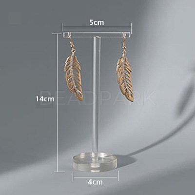 T Shaped Acrylic Earring Display Stand CON-PW0001-146B-01B-1