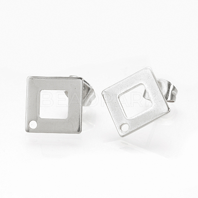Tarnish Resistant 304 Stainless Steel Stud Earring Findings X-STAS-Q223-07A-1