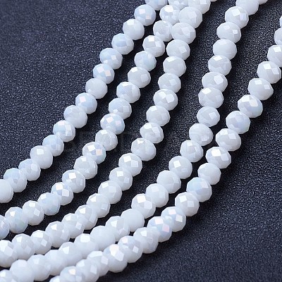 Electroplate Glass Beads Strands EGLA-A034-P3mm-B18-1