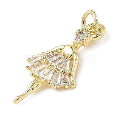 Brass Micro Pave Cubic Zirconia Pendants ZIRC-I356-08G-02-1