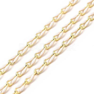 Brass Enamel Curb Chains CHC-C003-13G-02-1