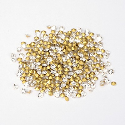 Back Plated Diamond Glass Pointed Rhinestone X-RGLA-SS1-001-1