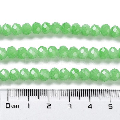 Baking Paint Imitation Jade Glass Bead Strands DGLA-A034-J6MM-A9-1