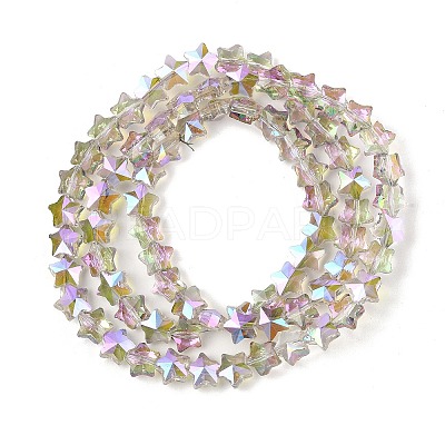 Electroplate Transparent Glass Beads Strands EGLA-U004-03A-HP05-1