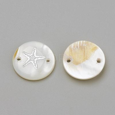 Freshwater Shell Links connectors SHEL-Q009-P-1