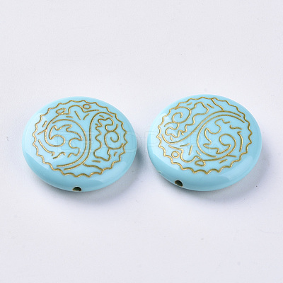 Plating Acrylic Beads OACR-S029-099-1