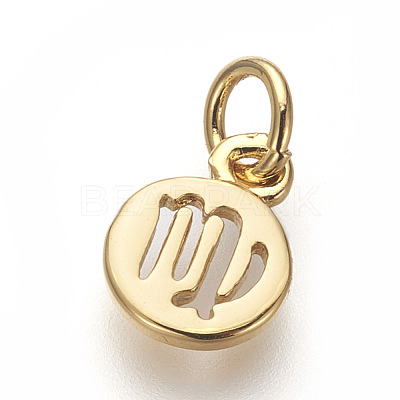 Brass Charms ZIRC-E152-39D-G-RS-1
