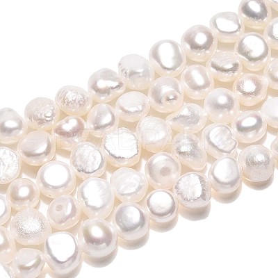 Natural Cultured Freshwater Pearl Beads Strands PEAR-T006-18D-1