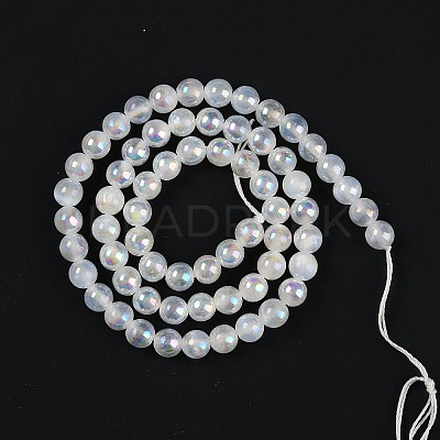 Plating Natural Selenite Beads Strands G-G120-A01-01-1