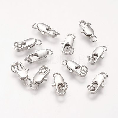 Brass Lobster Claw Clasps KK-KK802-P-1
