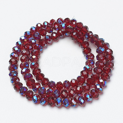 Electroplate Glass Beads Strands EGLA-A034-T6mm-I13-1