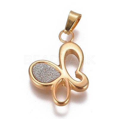 304 Stainless Steel Pendants STAS-F223-35G-1