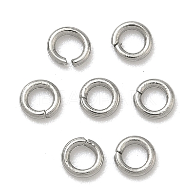Tarnish Resistant 304 Stainless Steel Open Jump Rings X-STAS-Q186-02-3x0.6mm-1