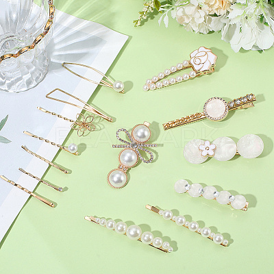 5 Bags 4 Styles Zinc Alloy Hair Bobby Clips PHAR-SP0001-08-1