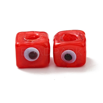 Handmade Evil Eye Lampwork European Beads LAMP-G143-06D-1